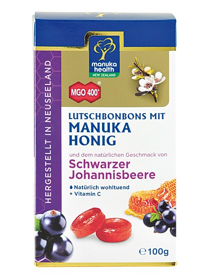 Manuka MGO™ 400+ schwarze Johannisbeere Lutschbonbons