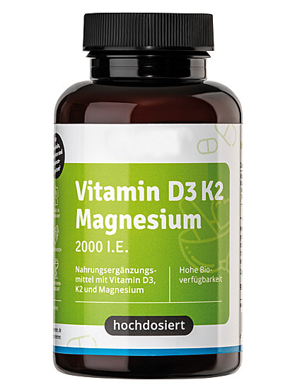 Vitamin D3, K2-Kapseln, 90 Stück