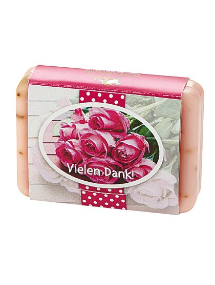 Schafmilchseife "Rose" mit Banderole