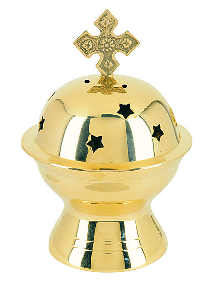 Räuchergefäß zum Abbrennen von Stäbchen und Kegel, 9,5 cm 