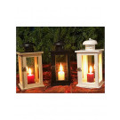 Holzlaterne in 3 Ausführungen, 26 cm