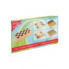 Spielekassette aus Holz – Backgammon/Schach/Dame, 29 x 29 x 2,5 cm 